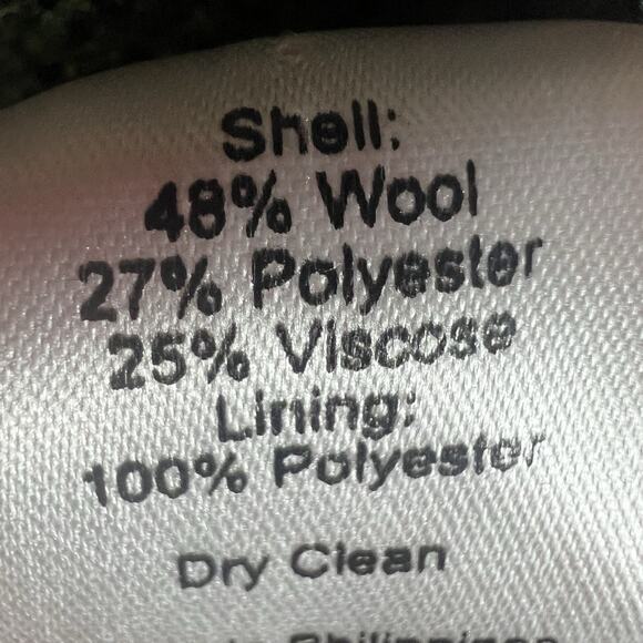 Talbots Blazer Womens 10 Green Wool Blend Gold Button Lined Aberdeen Herringbone - Picture 6 of 9